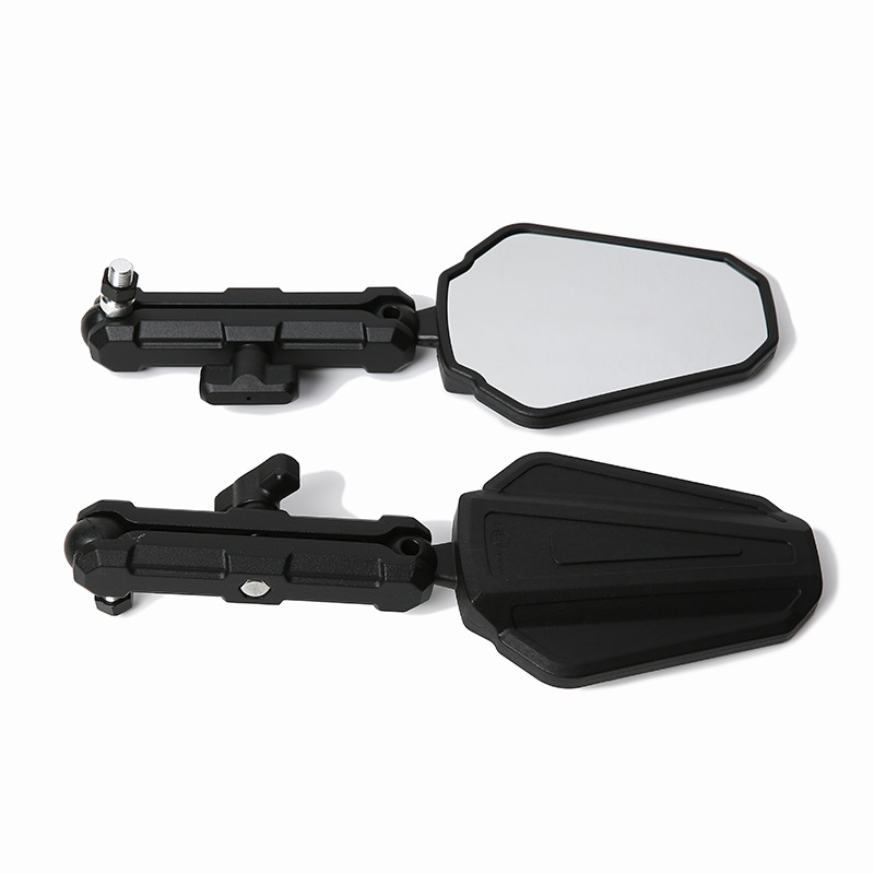 Espejo retrovisor de aleación de aluminio de motocicleta gran campo de visión retrovisor plegable espejo retrovisor universal espejo retrovisor accesorios