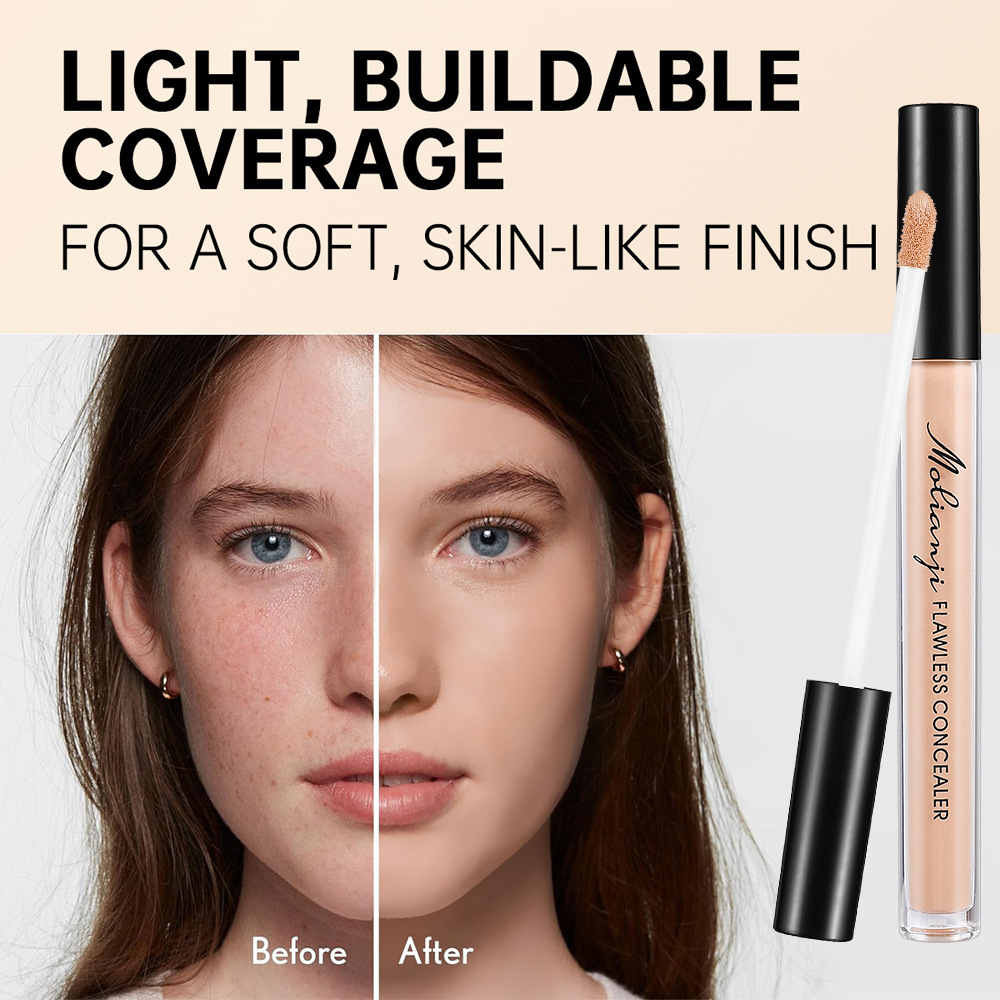 跨境彩妝膜戀肌粉底液防水防汗提亮膚色修容遮瑕持久不脫妝遮瑕膏