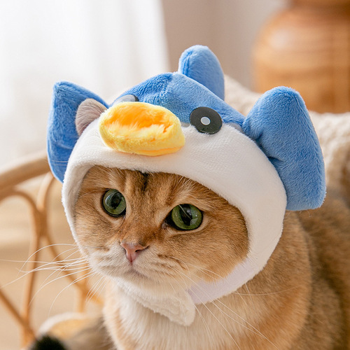 Cute Funny Cat Playful Pet Headgear Small Dog Cartoon Decorative Hat Small Dog Headwear Pet Supplies
