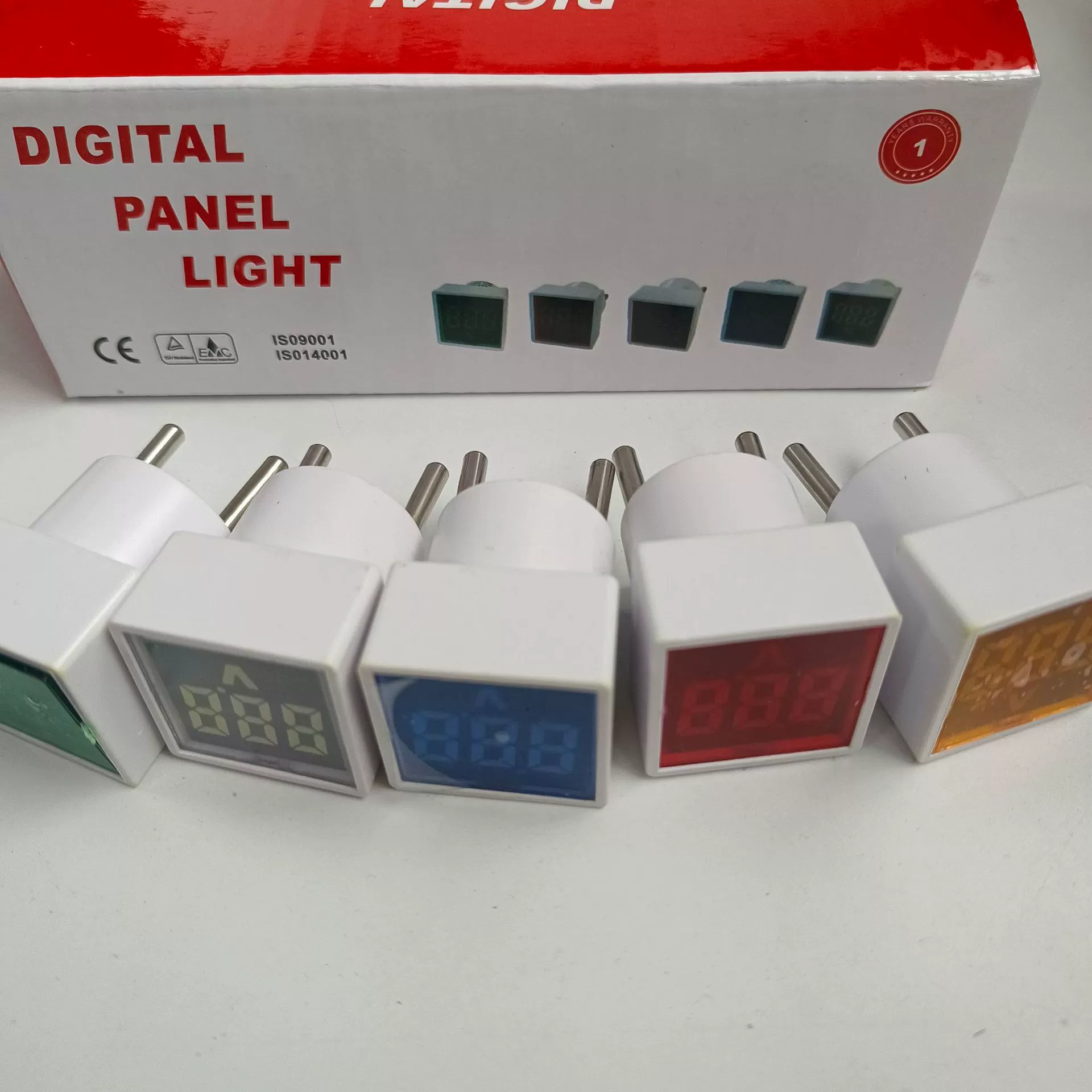 Квадратный европейский штекер цифровой дисплей переменного тока индикатор огни AC220VAC50-380V