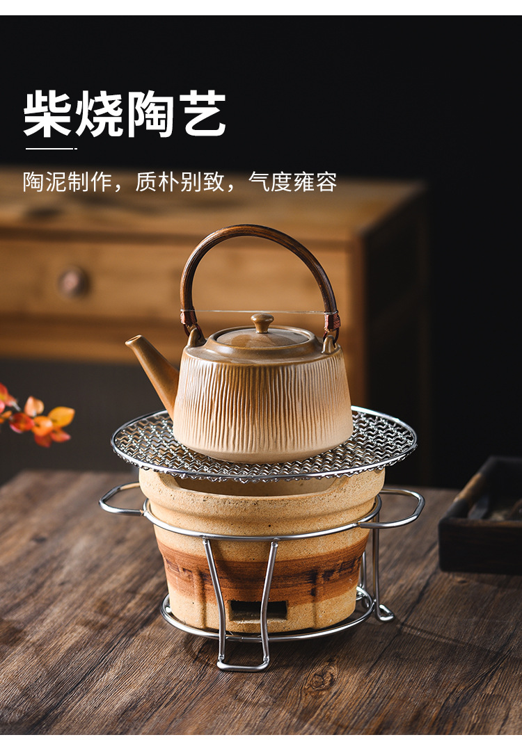 围炉煮茶陶土炭炉日式户外老式打边炉火锅家用围炉红泥酒精烧烤炉 pic 5