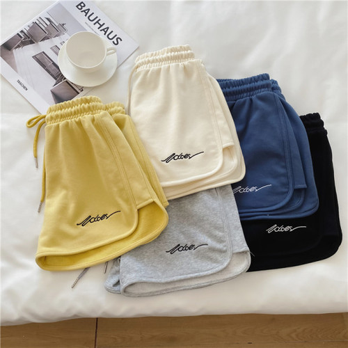 Women's Sports Shorts 2024 Summer New Loose Outerwear Home Pajama Pants High Waist Casual Wide Leg Yoga Hot Pants Trendy