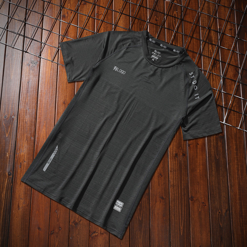 Marca a granel spot ropa de secado rápido camiseta de manga corta suelta de verano para hombre transpirable, transpirable, deportes, deportes, ocio, top