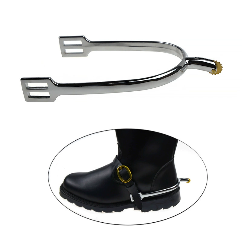 Цинковый сплав английский шпор хромированный серебристо-белый мужской вращающийся медный зубчатый шпор [SP6107ZR]