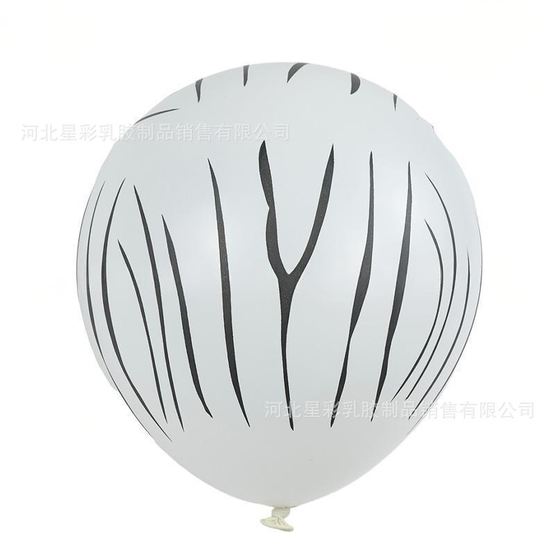 Amazon Jungle Animal Impresión Set de globos al por mayor 12 pulgadas bloque de vaca impresión de patas de leopardo diseño de fiesta