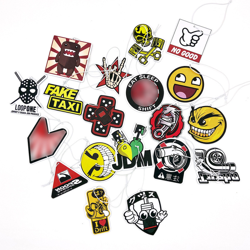 Guangzhou in stock wholesale lucky cat FAKE TAXI smiley car car rearview mirror aromatherapy incense pendant