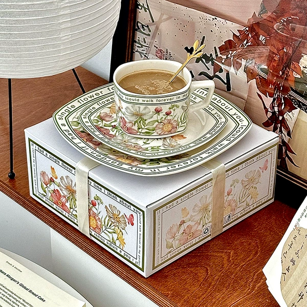 Square set, gift box, spoon, 3 piece set