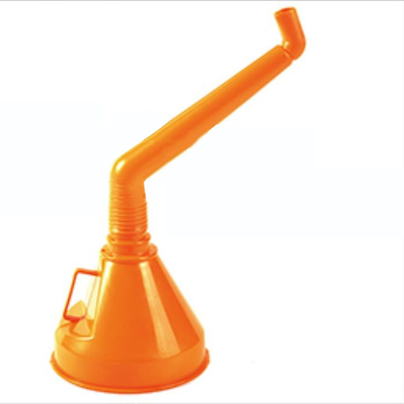 160MM bent handle car motorcycle fuel refill funnel with filter injection-molded bent handle funnel self-driving travel emergency tool