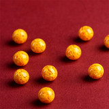 Желтое украшение-шарик, бусины, аксессуар, цвета киновари, оптовые продажи
