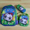 Green football backpack, pencil case