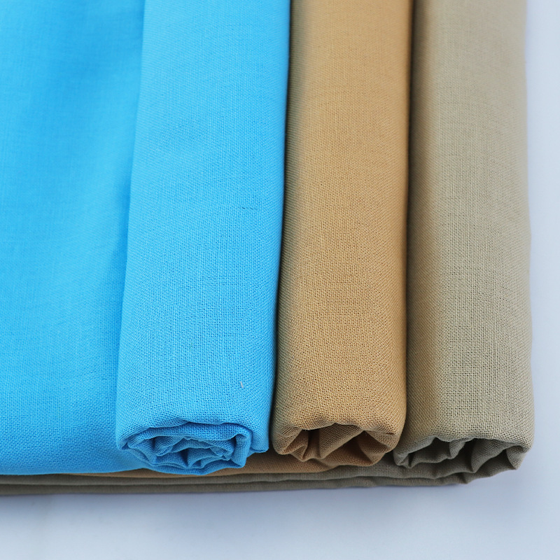 21*19 Ramio algodón en stock llano de lino de algodón de primavera y verano entretejido llano Hanfu camisa de tela de vestir