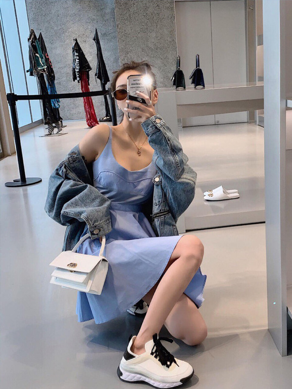 Chanel-Style Dad Sneakers for Women, Autumn and Winter New Breathable Casual Sports Shoes, Thick-Soled Height-Increasing Women's Shoes, White Air-Cushion Shoes