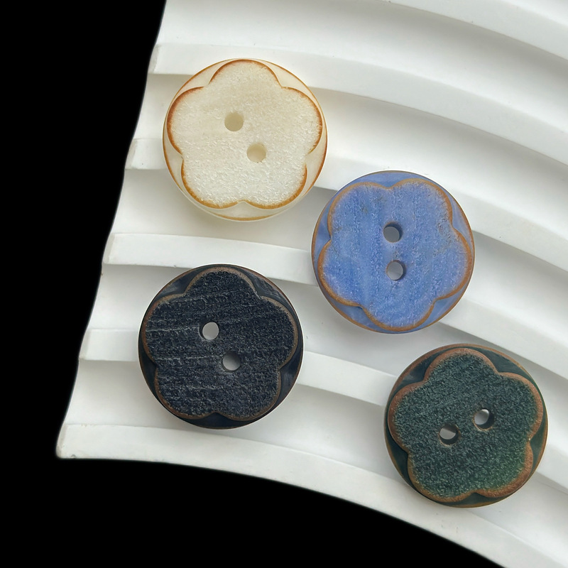 Floral Design |   Homeland: Fresh and Simple Off-White Fruit Material Shirt Buttons, Vest Cardigan Sweater Buttons