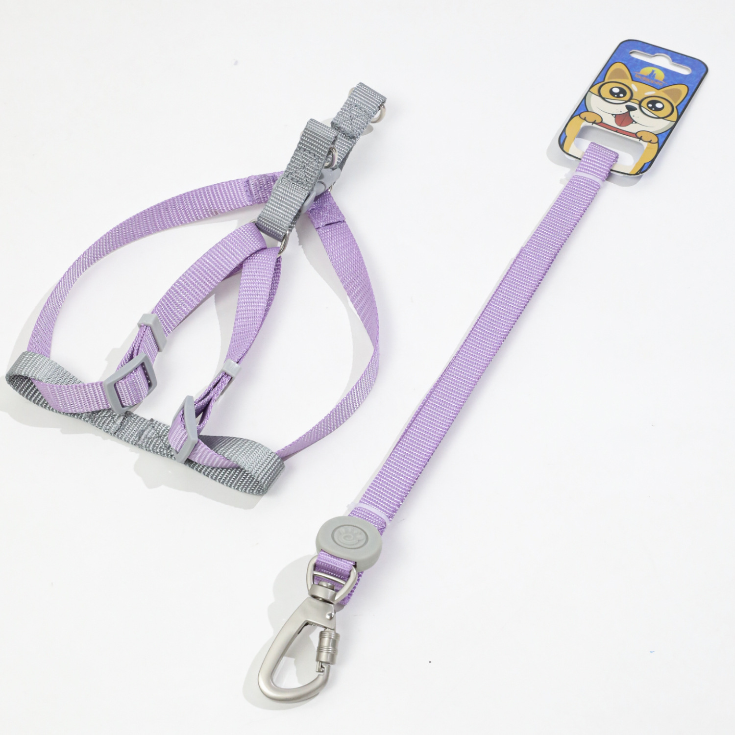 Macaron tracción cuerda nylon pecho trasero tracción perro caminando cuerda ajustable anti-rotura color sólido perro Correa en stock al por mayor