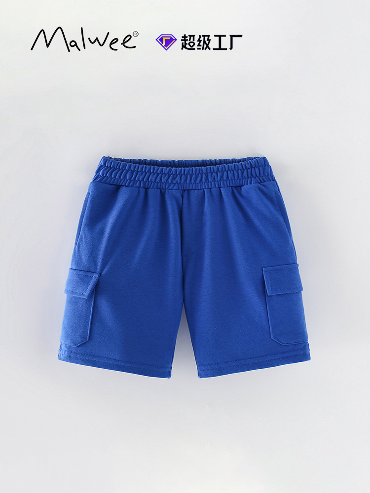 Malwee niños pantalones cortos de verano nuevo estilo europeo y americano para niños de cintura elástica pantalones de aire para niños