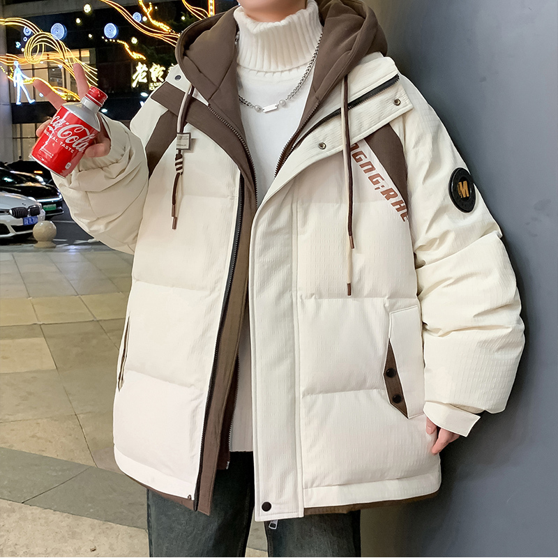 Winter Youth Down Cotton-padded Jacket Men's Junior High School Senior high school Students Cotton-padded Jacket Big Children's Winter Warm Cotton Coat