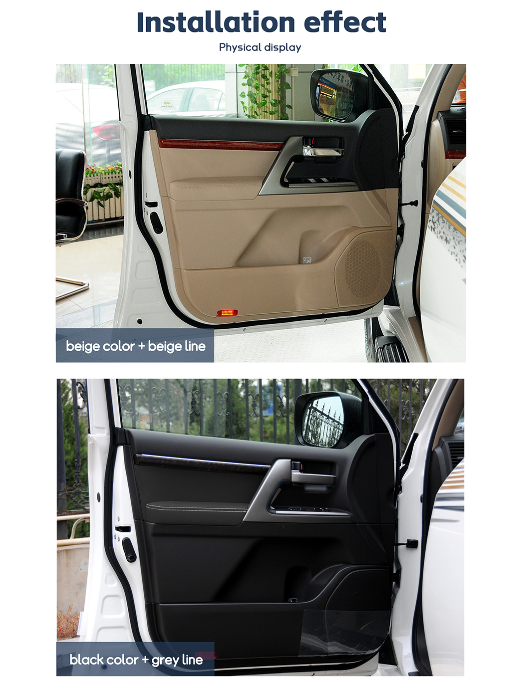 Suitable for 08-21 Toyota Land Cruiser Modified Door Panel Leather Land Cruiser Door Armrest Leather Cover