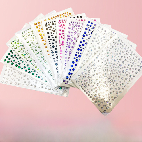 Diamond sticker starry eyes makeup face sticker children's diary colorful acrylic nail diamond sticker