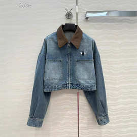 2025春夏新款 帅气时髦 百搭显瘦 酵素洗水怀旧牛仔外套 批发
