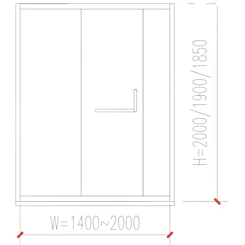 Factory Price Wholesale for the Production of Straight Sliding Door Shower Screens, 6mm Tempered Space Silver Aluminum Frame, L-Shaped, Ultra-Quiet
