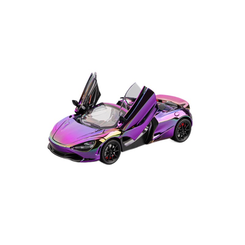 1: 24 McLaren 720S modelo de automóvil de aleación galvanizado retroceso luces supercorriendo adornos del club props de disparo