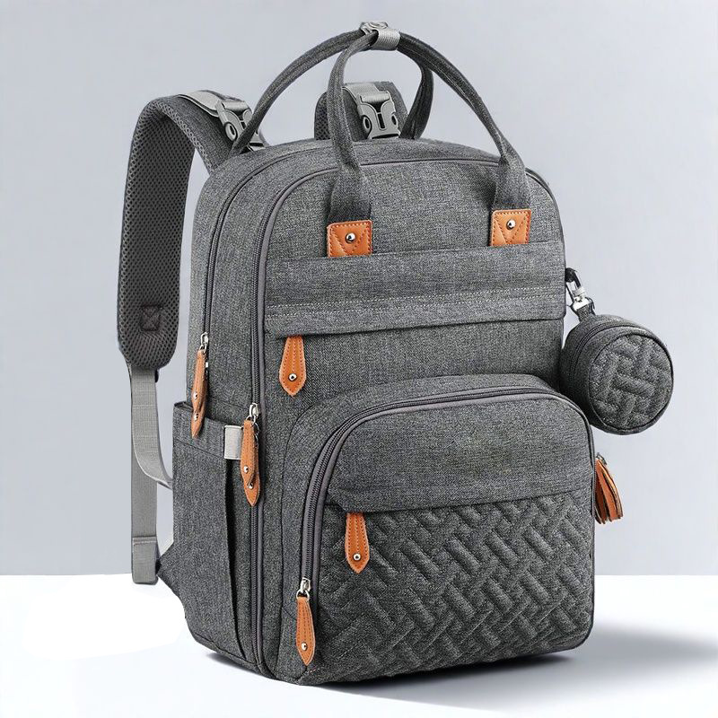 Cross-Border Popular Mommy Bag, Large Capacity, High-End Mother and Baby Bag, Backpack, Multifunctional Baby Daddy Diaper Bag