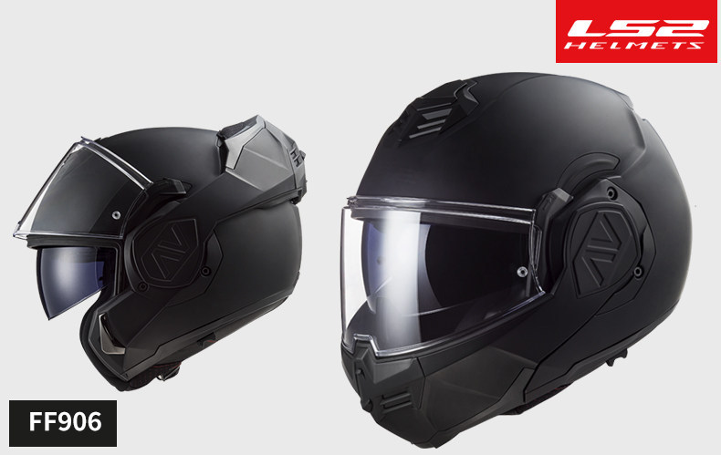 Ls2 Flip-Up Helmet for Men, Motorcycle Helmet, Full-Face Helmet for Women, All-Season Universal Winter Helmet Ff906