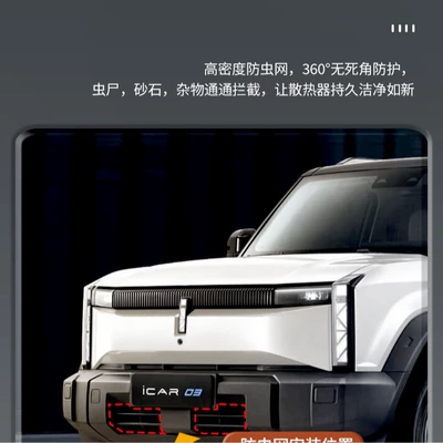 Automobile anti-insect net for decorative front bumper grille