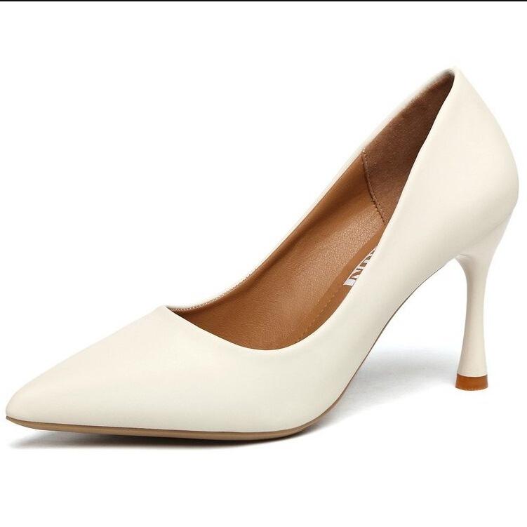 High Heeled Fashion Single-layer Shoes Women's Autumn 2025 New Arrival Fine Heeled Slip-on Work Shoes Pointed Toe Solid Color Korean Style Shallow Mouth High Heeled Fashion Single-layer Shoes Women's Autumn 2025 New Arrival Fine Heeled Slip-on Work Shoes Pointed Toe Solid Color Korean Style Shallow Mouth
