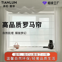 定制法式折叠罗马帘民宿衣帽间客厅卧室茶室餐厅办公室电动罗马帘