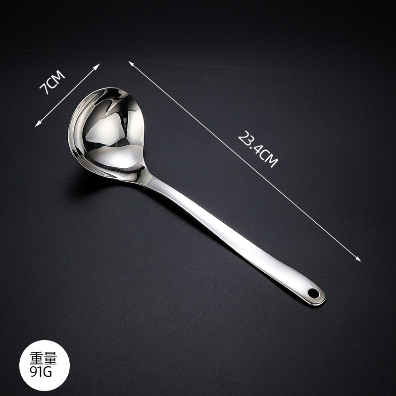 cucharas de sopa de acero inoxidable cucharas de artefactos comerciales de olla caliente cucharas de sopa de cocina casera de sopa de sopa de sopa de beber sopa de sopa gruesa