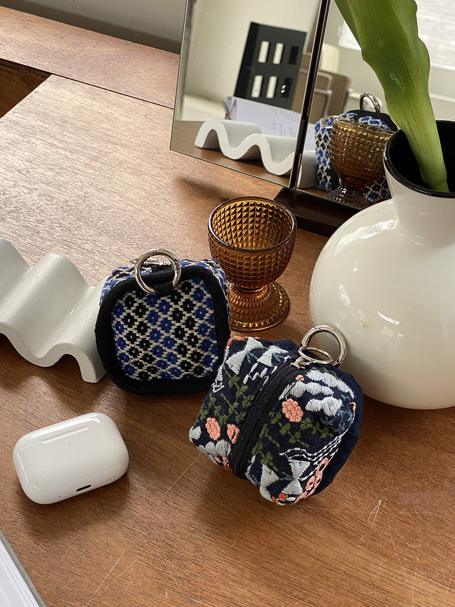 ブルートゥースのイヤホンのカバンのデータ線のミニのキーホルダーの収納袋の小銭入れのイヤホンの保護カバー