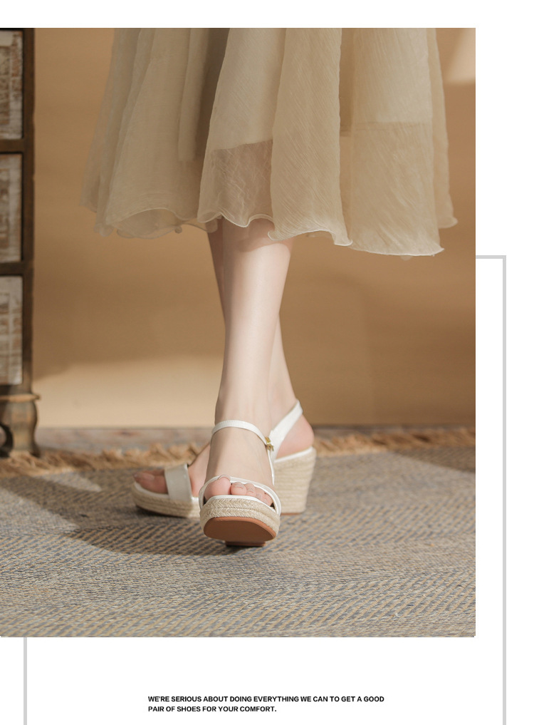 Sandal cao gót nữ hở mũi đế xuồng gót 9 cm — màu trắng ngà chi tiết 11
