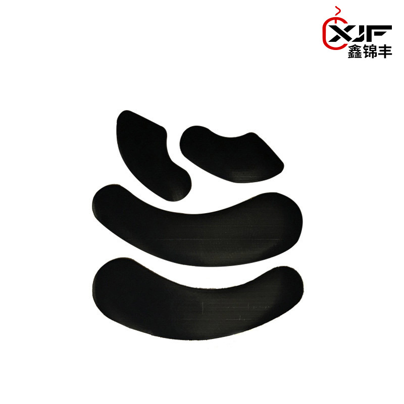 厂家批发大师无线鼠标脚贴铁氟龙材质异形圆形自粘黑色硅胶脚垫