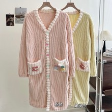 法兰绒睡袍