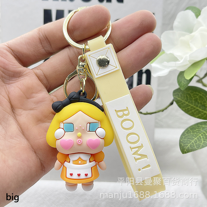 创意卡通马里奥汽车钥匙扣公仔挂件可爱软胶挂件diy手机壳超级玛|undefined