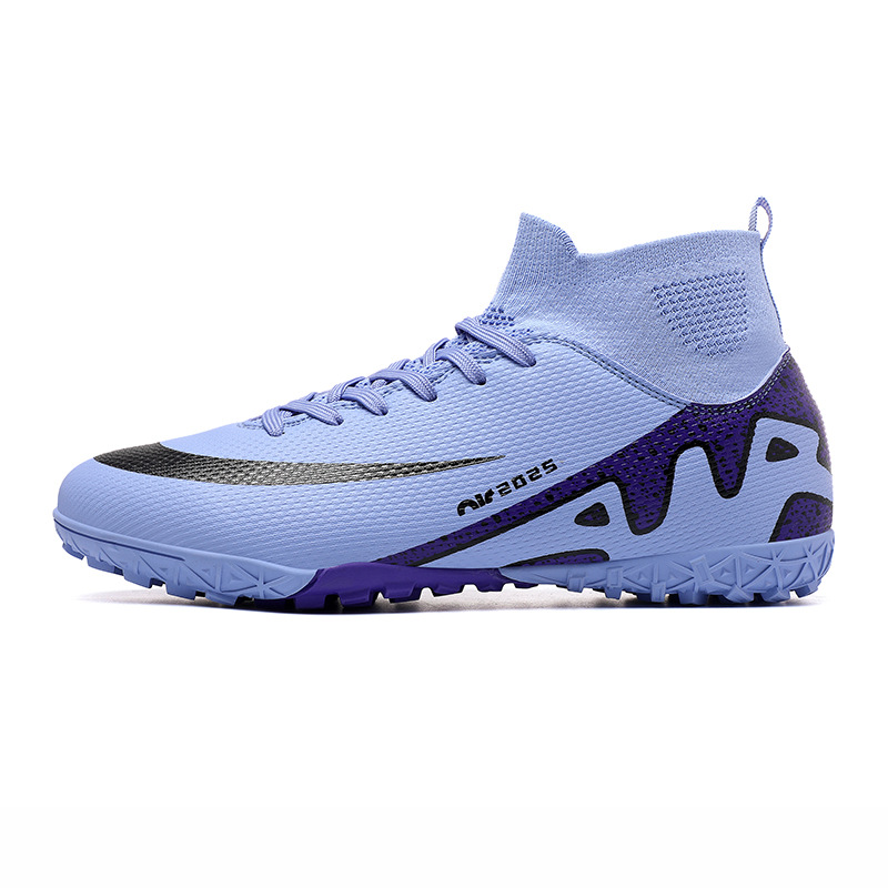 2025 nuevos zapatos de fútbol FGTF hombres y mujeres zapatos transpirables de alto perfil de zapatos de fútbol de clavos cortos fabricantes de venta directa de un cabello