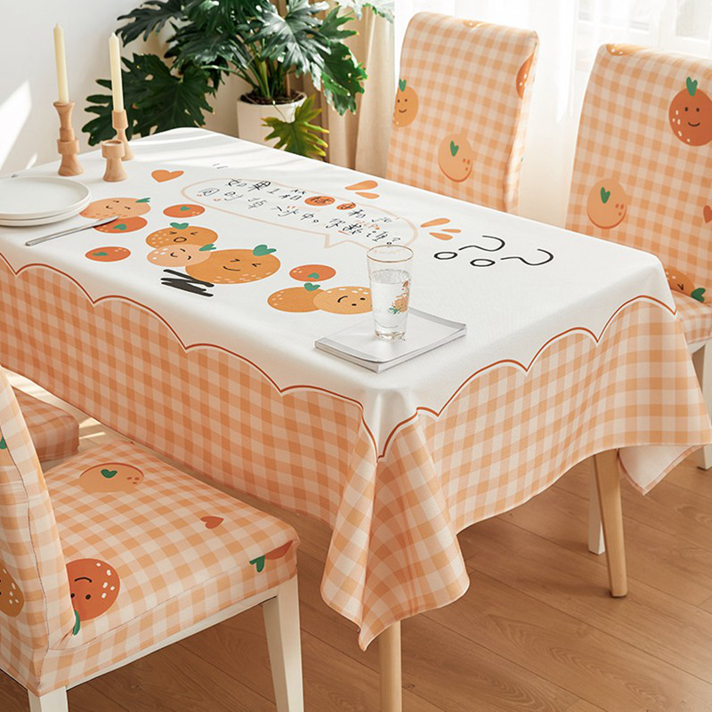 餐桌椅子套罩垫子套装2021可爱ins风凳子套台布长方形茶几布桌布