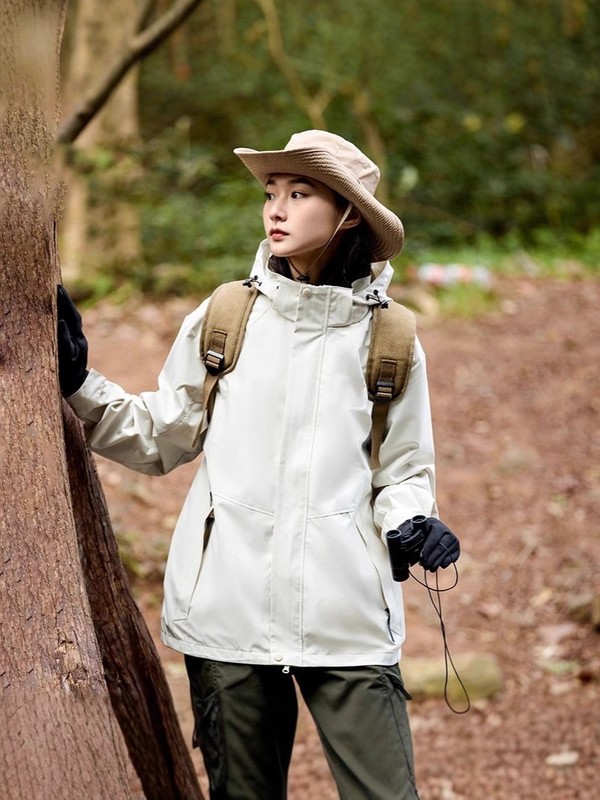 啄木鸟美式外套女款2025年春秋高级感防风防水夹克户外男士登山服|undefined