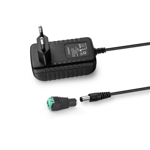 European standard 12v2a power adapter LED light strip router power supply monitoring switching power supply makeup mirror charger