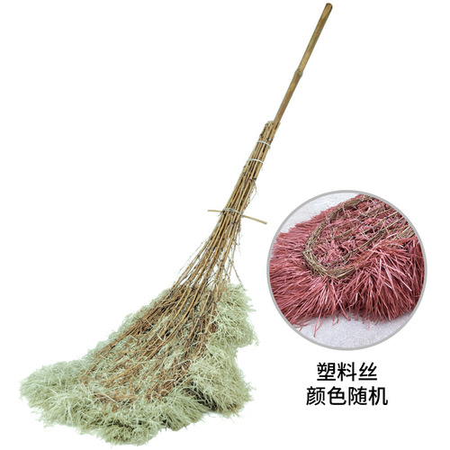 Environmental sanitation bamboo broom large broom wholesale plant road construction site broom outdoor bamboo sweeping broom factory direct sale