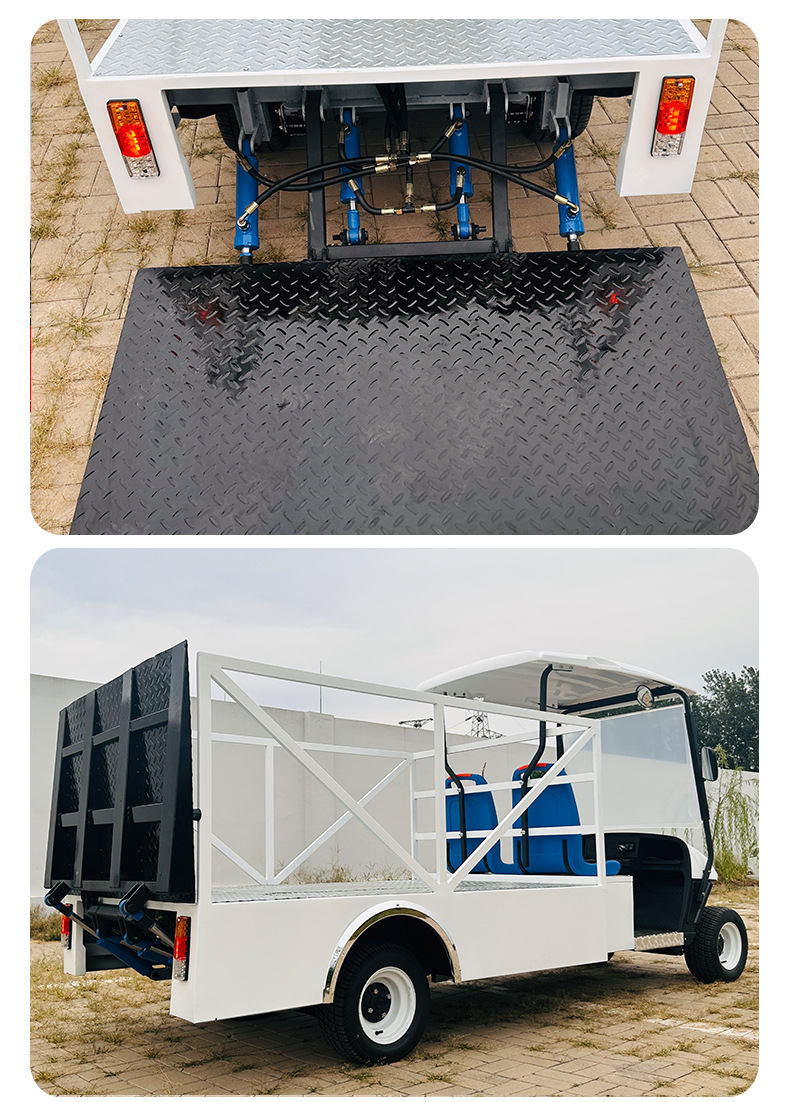 Golf Cart Manufacturer Foreign Trade Export Van Hydraulic Tailboard Transfer Vehicle Electric Sightseeing Vehicle 2-Seater