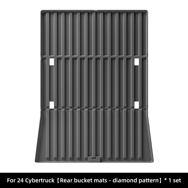 Cybertruck 2024 — Tesla Modelə uyğun ayaqaltı - 2024-tesla-cybertruck-bed-mat-diamond-patternwith-box