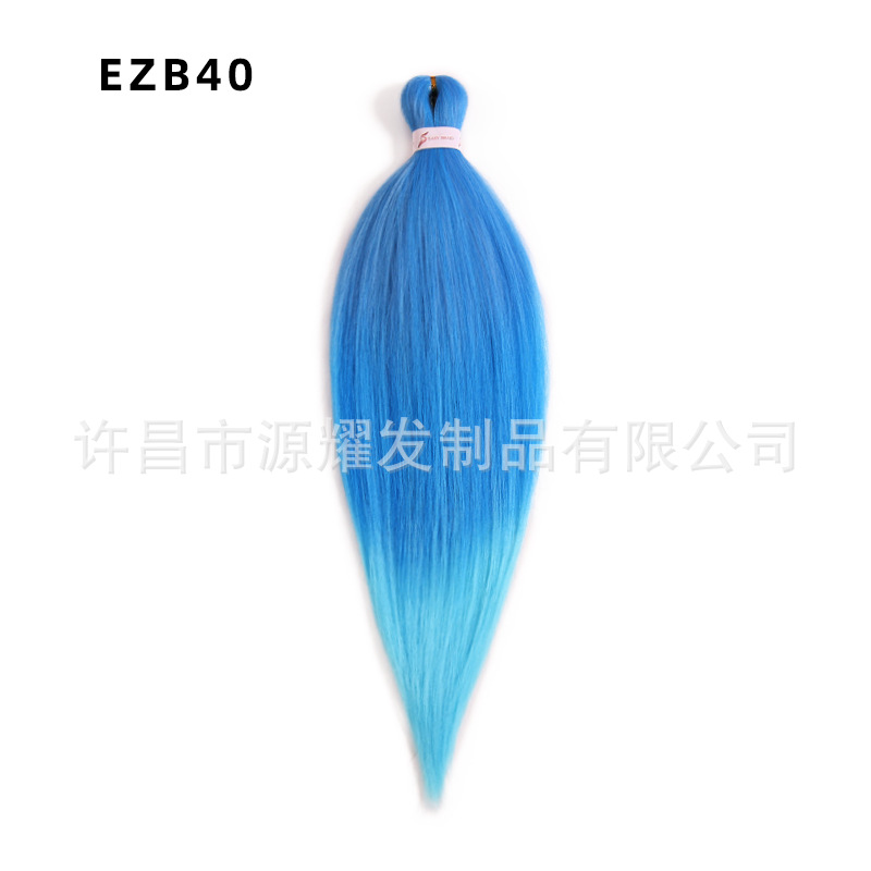 Peluca EZ cabello esponjoso y suave de fibra química trenza grande 26 pulgadas 90g pvc bicolor retardante de llama seda de baja temperatura trenza grande