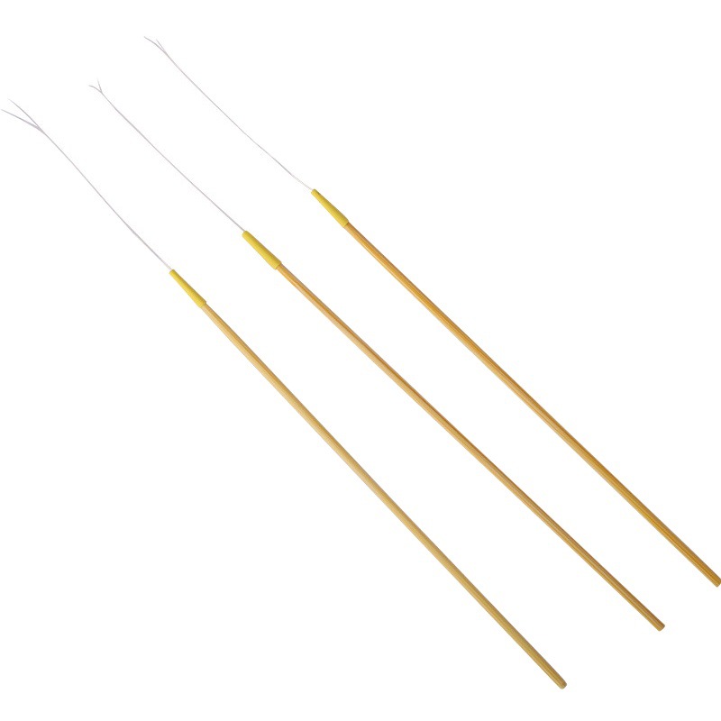 White bamboo horsetail stick ear picking tool ear picking horsetail hair bamboo handle white fork horsetail ear picking stick