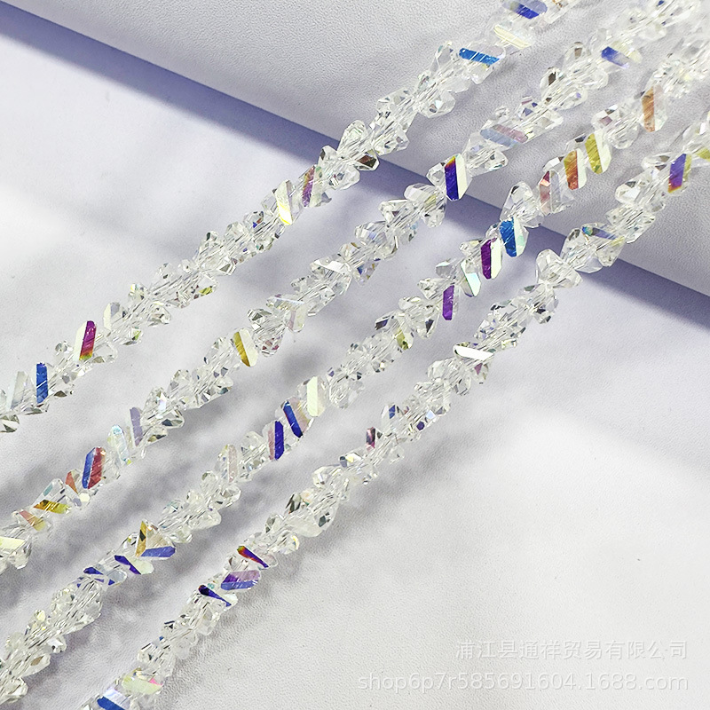 Boutique K9 tarjeta 6mm triángulo cristal cuentas pulsera accesorios para el cabello joyería DIY accesorios de la joyería ventas directas de la fábrica