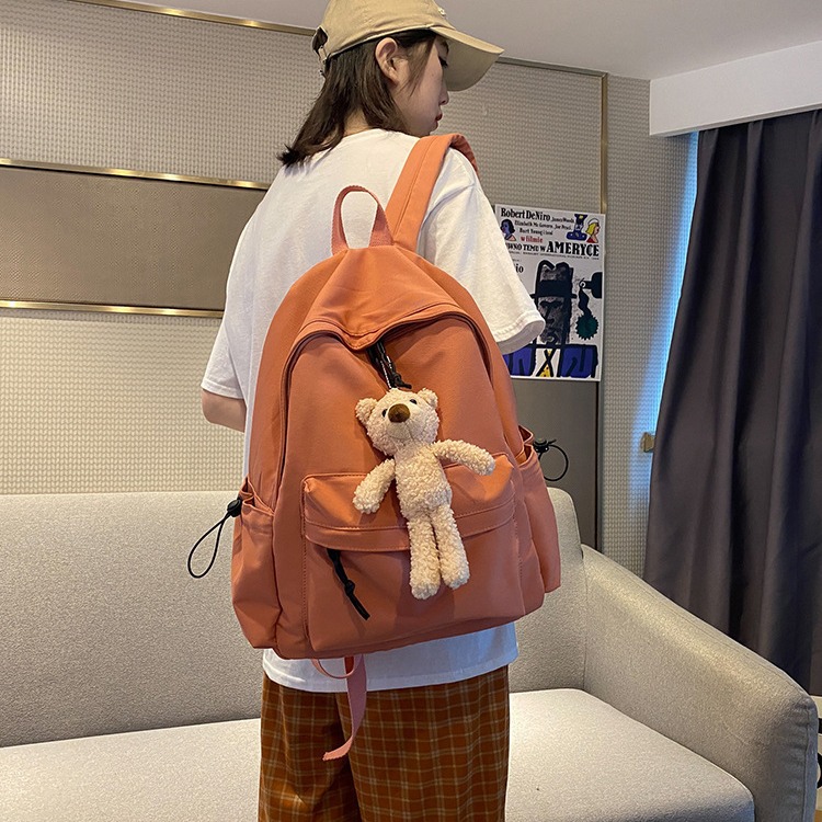 School Bag Korean Version Harajuku Style Junior High School Fashion Simple Backpack For Women Large Capacity Couple Outdoor Backpack For Men