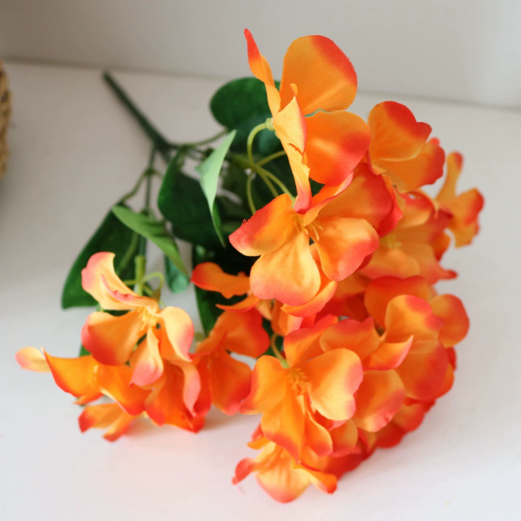 Имитационный жасмин/ begonia? цветы? Не. Текст: Simulation Begonia flower hydrangea fake flower home living room soft furnishings design ornaments with flower arrangement