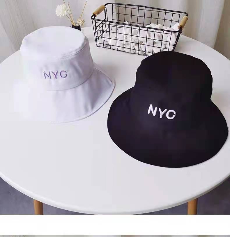 Korean Version Simple Letter Nyc Embroidery Hats Fisherman Hats display picture 2