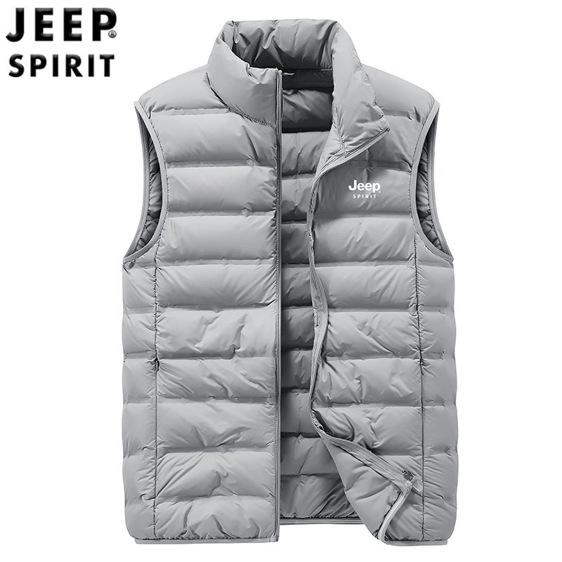 Мужская осенняя и зимняя новая утолщенные теплые пуховые хлопчатобумажные костюмы жилет мужской ватный жилет